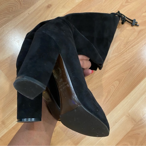 Lanvin Black Suede Drawstring Boots - Picture 4 of 11